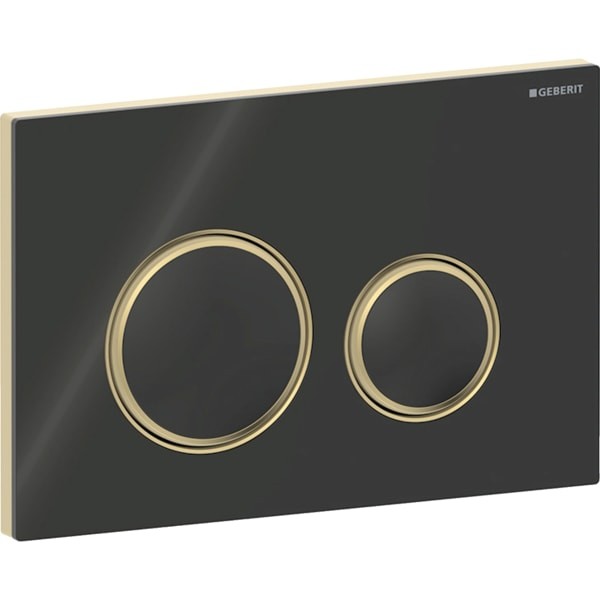 Geberit Betätigungsplatte Sigma21, für 2-Mengen-Spülung Messing, schwarz, 115652SJ1