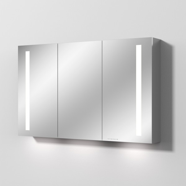 Sanipa Reflection Aluminium-Spiegelschrank ALEX 120 mit LED-Beleuchtung, AU4166L