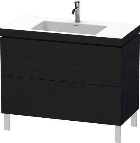 Duravit L-Cube c-bonded Set bodenstehend Eiche Schwarz Matt 1000x480x698 mm - LC6938O1616