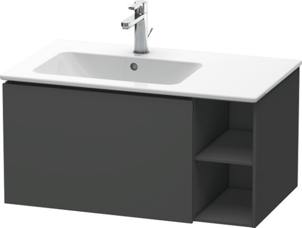 Duravit L-Cube Waschtischunterbau wandhängend Graphit Matt 820x481x400 mm - LC619104949