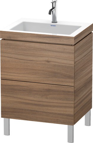 Duravit L-Cube c-bonded Set bodenstehend Nussbaum Matt 600x480x698 mm - LC6936O7979