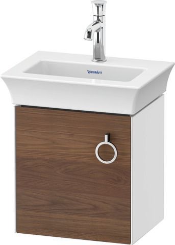 Duravit White Tulip Waschtischunterbau wandhängend Amerikanischer Nussbaum & Weiß Matt & Hochglanz 3