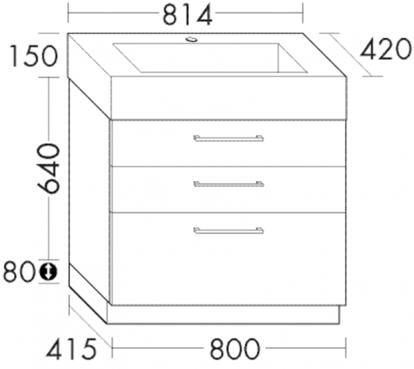 Burgbad Mineralguss Waschtisch-Set Crono Matt Weiß Matt/Alpinweiss, SEUS081F1786C0001