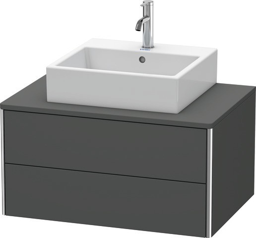 Duravit XSquare Konsolenwaschtischunterbau wandhängend Graphit Matt 800x548x400 mm - XS491004949
