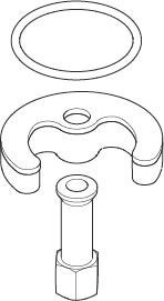 Dornbracht Befestigung mit O-Ring D.36,17 x 2,62 mm Ersatzteile 04301103825 D. 52 x 1,5 mm