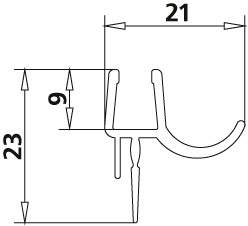 Kermi 97101 2x Dichtleiste RA 5400 12C R, 2534085