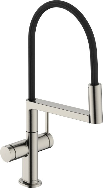 Hansgrohe Spültischmischer Talis Select M54 PowderSpray 3jet edelstahl optik, 72861800