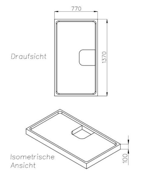 Neuesbad Wannenträger für Ideal Standard Ultra Flat New 140x80x2,5