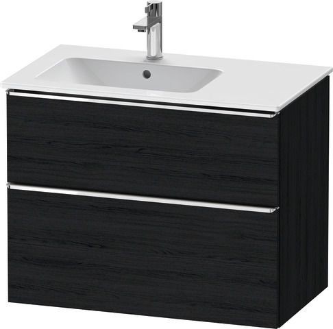 Duravit D-Neo Waschtischunterbau wandhängend Eiche Schwarz Matt 810x462x625 mm - DE4366010160000