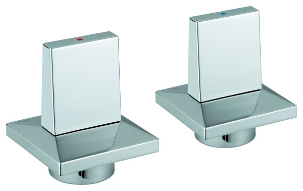 GROHE Griffpaar 48320 Allure Brilliant Markierung blau/rot chrom, 48320000