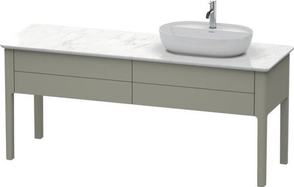 Duravit Luv Konsolenwaschtischunterbau bodenstehend Stein Grau Seidenmatt 1733x570x743 mm - LU9563R9