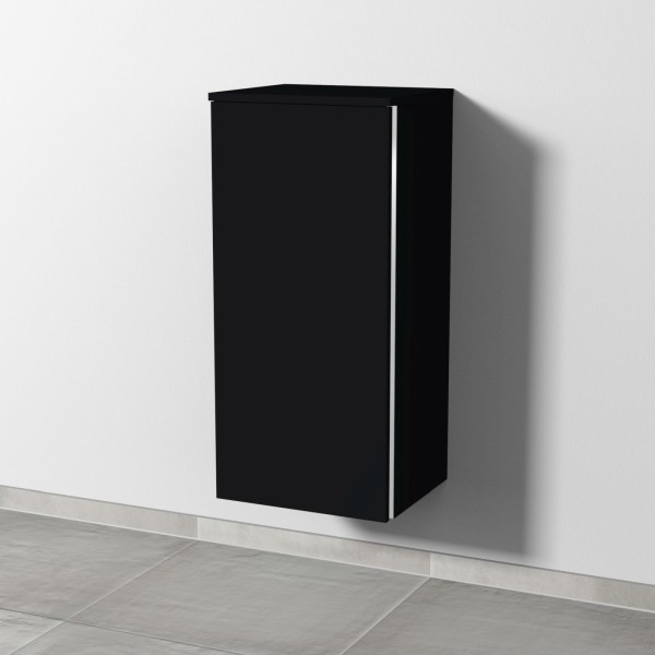 Sanipa 3way Mittelschrank mit 1 Tür, Schwarz-Matt, BS12208