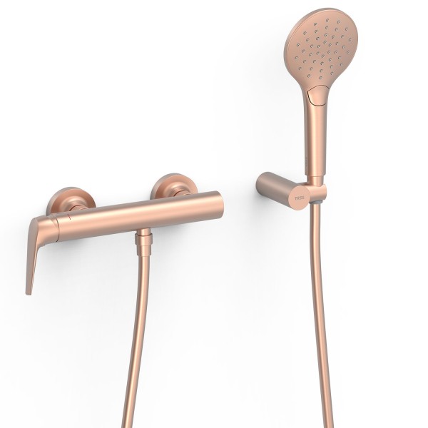 Tres Einhebel Brausemischer Anti Kalk Handbrause: Ø 110 mm , 28116701OPM