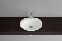 Bette Lux Oval Waschtisch Bette Lux Oval Waschtisch 50x50x0,8 cm, mit Bohrung, Sand 424, Glasurplus, A220-424HLW1PW