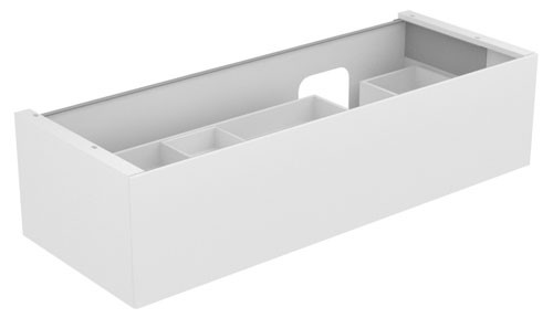 Keuco Waschtischunterschrank Edition 11 31266, 1 Front-Auszug cashmere/Glas cashmere satiniert, 3126