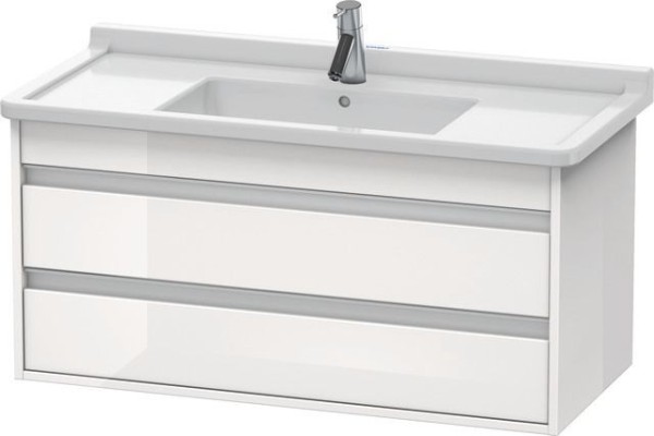 Duravit Ketho Waschtischunterbau wandhängend Weiß Hochglanz 1000x455x480 mm - KT664502222