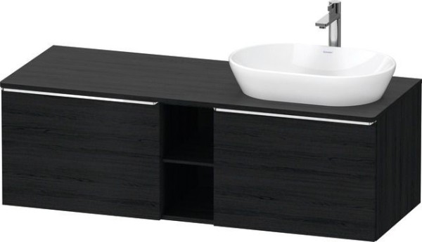 Duravit D-Neo Konsolenwaschtischunterbau wandhängend Eiche Schwarz Matt 1400x550x459 mm - DE4950R101
