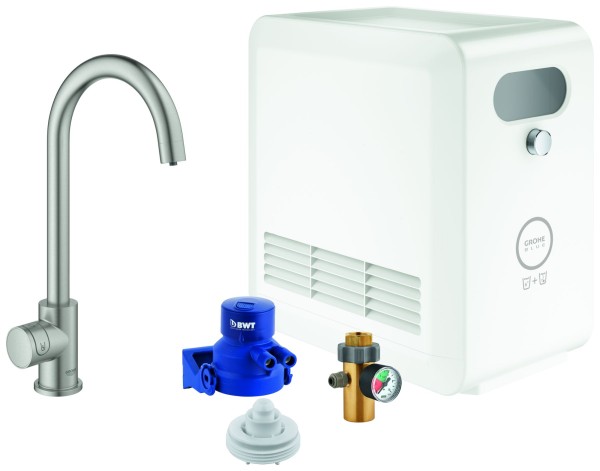 GROHE Blue Professional Mono StarterKit 31302 C-Ausl. Bluetooth/WIFI supersteel, 31302DC2