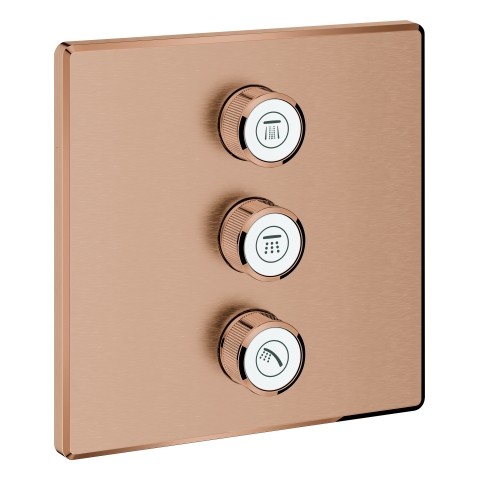 GROHE 3-fach UP-Ventil Grohtherm Smart Control 29127 eckig FMS warm sunset geb., 29127DL0