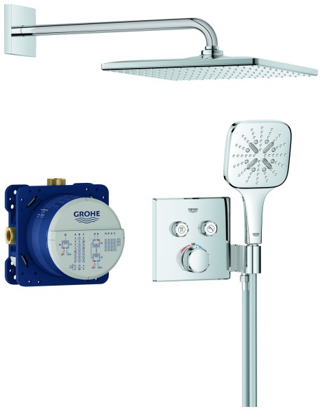 GROHE Unterputz-Duschsystem Grohtherm SmartControl 34865 THM eckige Form 2 ASV chrom, 34865000
