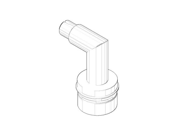 Dornbracht Griff Winkelstück komplett Ersatzteile 04182001800 46 x 50 x 35 mm Platin