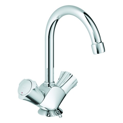 GROHE WT-Einlochbatterie Costa 21337_1 Schwenkauslauf versenkbare Kette chrom, 21337001