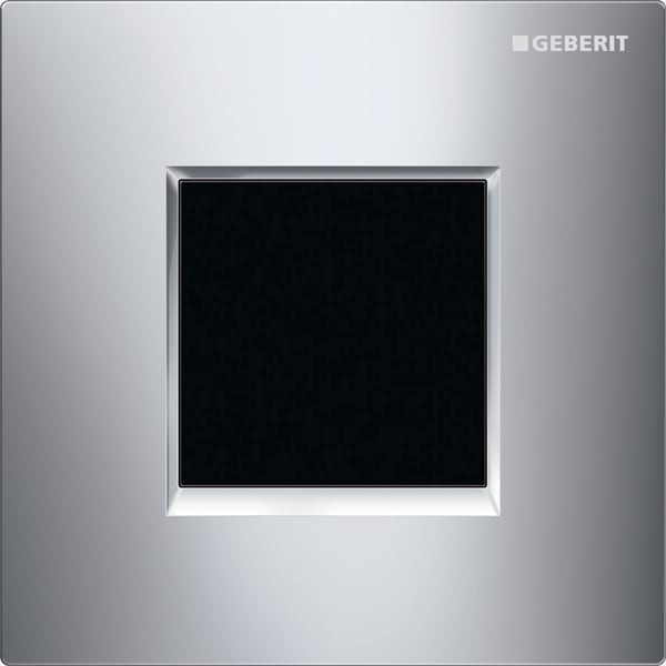 Geberit Urinalsteuerung, elektronisch, Netzbetrieb, Abdeckplatte Typ 30 glanzchrom, 116027KH1