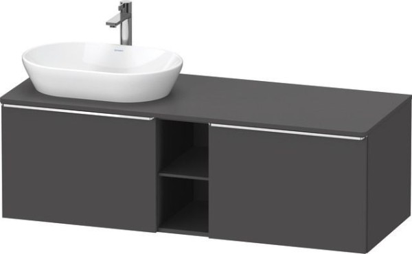 Duravit D-Neo Konsolenwaschtischunterbau wandhängend Graphit Matt 1400x550x459 mm - DE4950L10490000