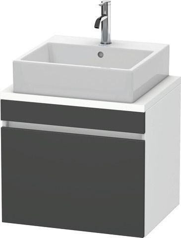 Duravit DuraStyle Konsolenwaschtischunterbau wandhängend Graphit & Weiß Matt 600x478x512 mm - DS5300