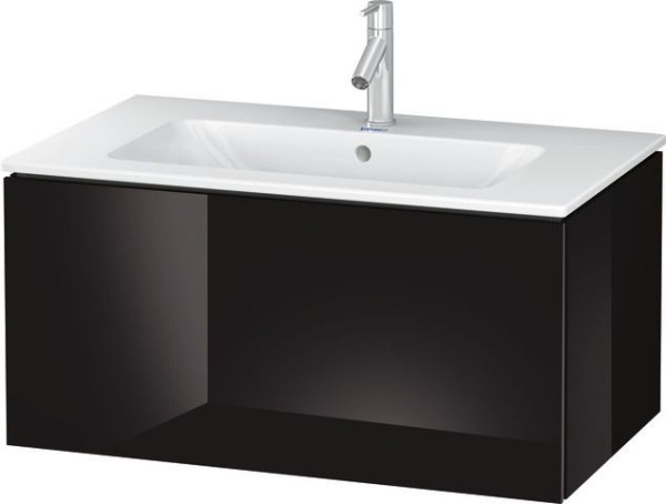 Duravit L-Cube Waschtischunterbau wandhängend Schwarz Hochglanz 820x481x400 mm - LC614104040