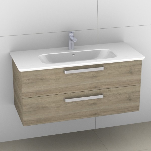 Artiqua 412 Waschtischunterschrank für Softmood T0559, Sanremo Eiche quer NB, 412-WU2L-I36-7144-428
