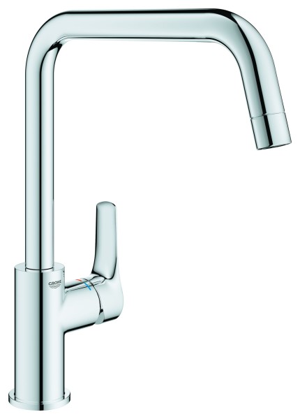 GROHE Küchenarmatur Eurosmart 101234 Niederdruck hoher Auslauf chrom, 1012340000