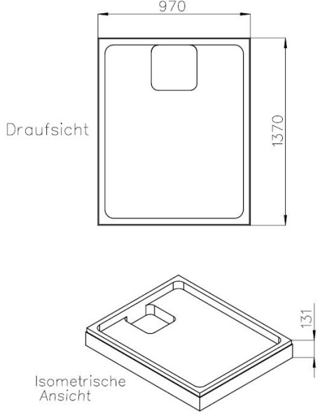 Neuesbad Wannenträger für Kaldewei/Bette superflach 1400x1000x43/35