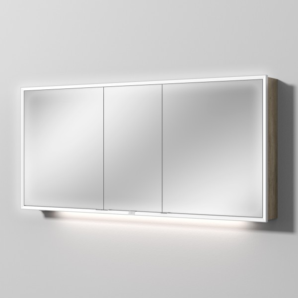 Sanipa Reflection Spiegelschrank MILO 160 mit LED-Beleuchtung, Eiche-Nebraska, AU03937