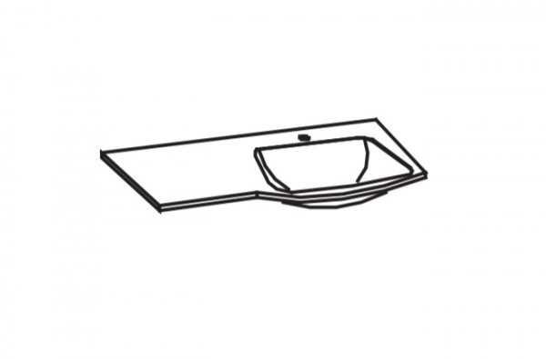 Artiqua 300 Mineralguss-Waschtisch Weiß, 300-MMWTR72-1160-30