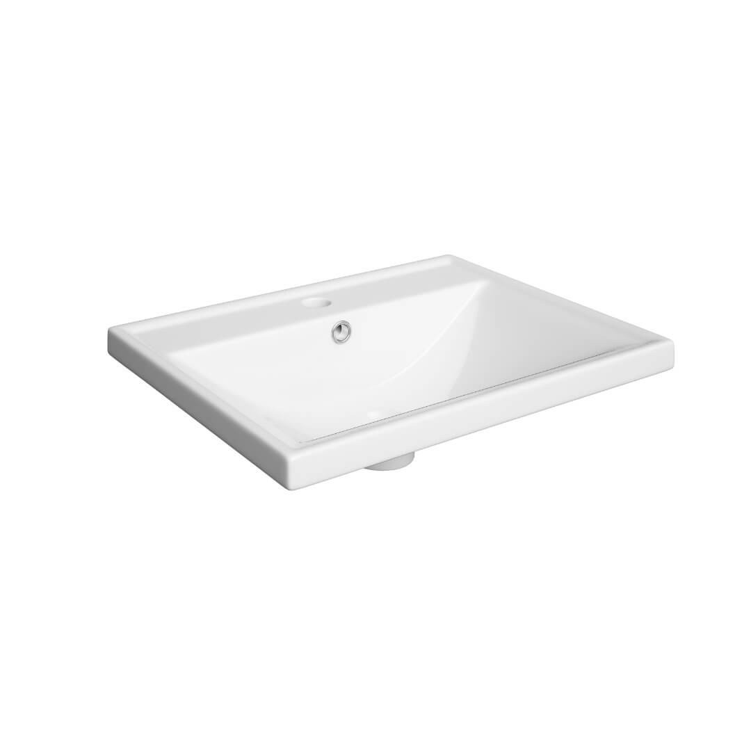 Neuesbad Keramik-Waschbecken BARCELONA 50 cm, weiss glänzend NB1DF24201