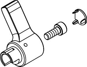 Hansgrohe Steuerhebel für Elektronikarmaturen (G4), Chrom, 92379000