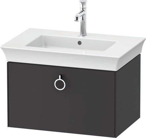 Duravit White Tulip Waschtischunterbau wandhängend Graphit Seidenmatt 684x458x410 mm - WT425105858