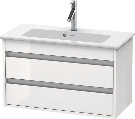 Duravit Ketho Waschtischunterbau wandhängend Weiß Hochglanz 800x385x480 mm - KT645302222