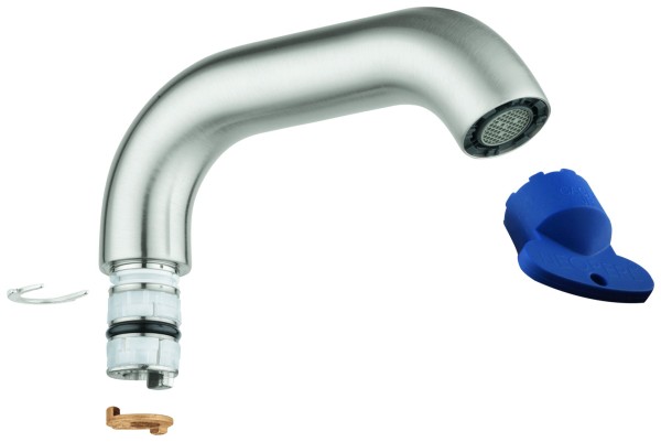 GROHE Rohrauslauf Essence 13373 für EH-Waschtischbatterie M-size supersteel, 13373DC0