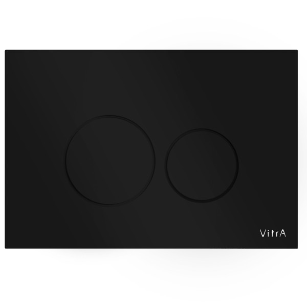 VitrA Origin WC-Betätigungsplatte für 2?Mengen?Spülung Glas Schwarz,740-1601