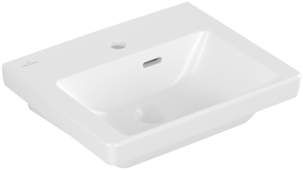 Villeroy & Boch Subway 3.0 Handwaschbecken, 450 x 370 x 145 mm, Stone White CeramicPlus, mit Überlau