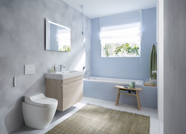 Geberit Geberit AquaClean Tuma Comfort WC-Komplettanlage Stand-WC Glas weiß, 146310SI1