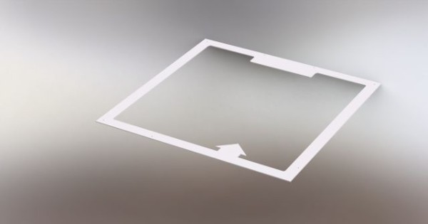 Hoesch kostenlose Schablone für SensePerience Quadratadrat bodenbündig