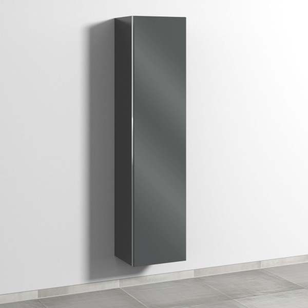 Sanipa 3way Hochschrank mit 1 Tür, Anthrazit-Glanz