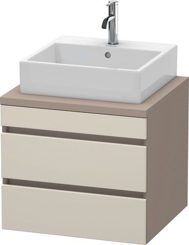 Duravit DuraStyle Konsolenwaschtischunterbau wandhängend Taupe & Basalt Matt 600x548x512 mm - DS5315