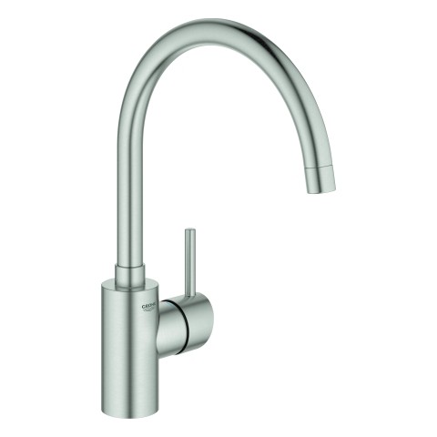 GROHE EH-SPT-Batterie Concetto 32661 hoher Auslauf GROHE Zero supersteel, 32661DC3