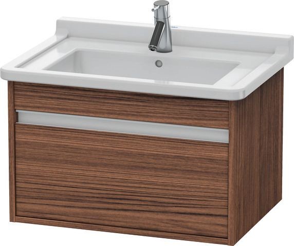 Duravit Ketho Waschtischunterbau wandhängend Nussbaum dunkel Matt 650x455x410 mm - KT666302121