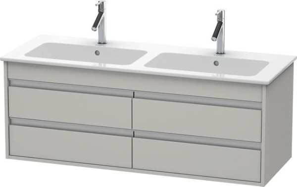 Duravit Ketho Waschtischunterbau wandhängend Betongrau Matt 1270x475x480 mm - KT643300707