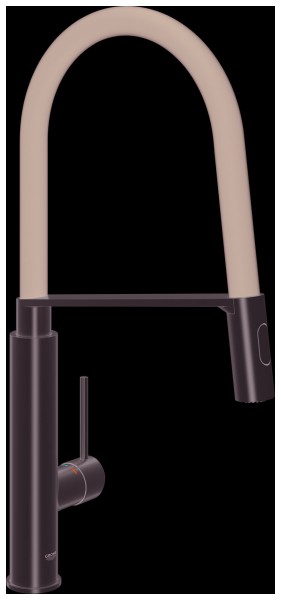 GROHE Einhand-Spültischbatterie Concetto 31491 ausziehbare Profibrause supersteel, 31491DC0